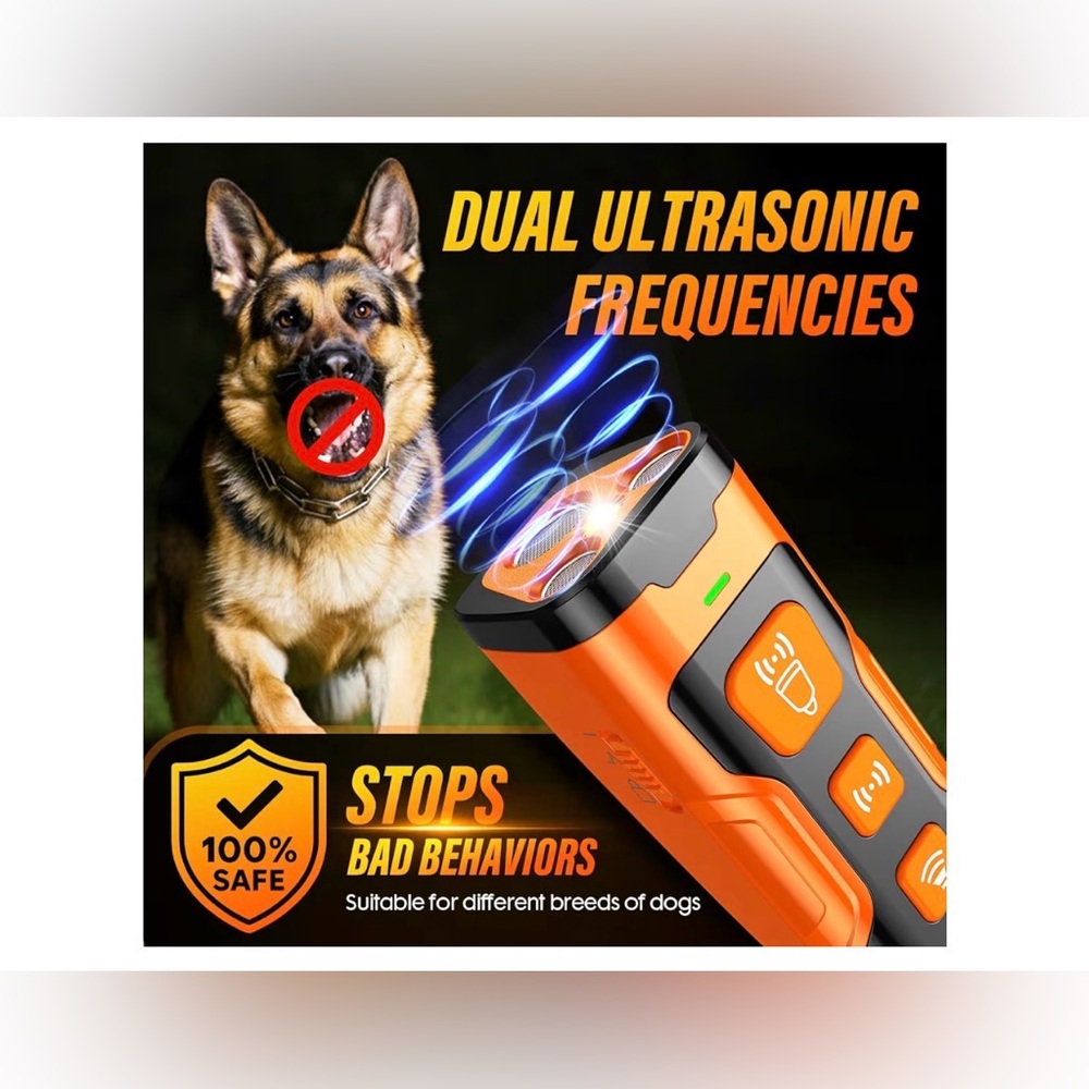 ** NIB**Dog Bark Deterrent Device, 3X Ultrasonic Anti Barking - Picture 3 of 8